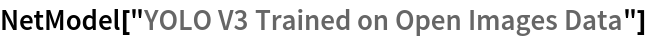 NetModel["YOLO V3 Trained on Open Images Data"]